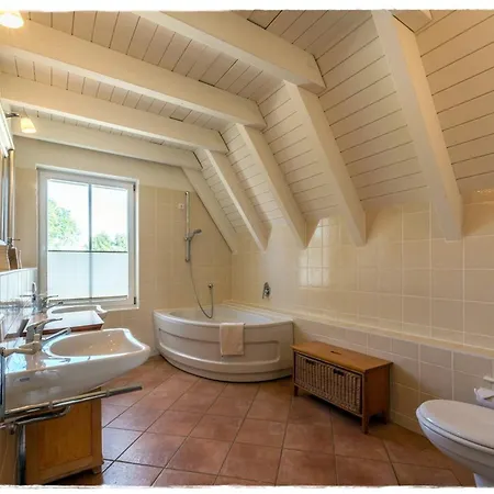 Reetdachhaus Mit Schwimmteich In Krienke Holiday home