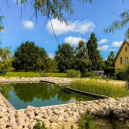 Reetdachhaus Mit Schwimmteich In Krienke Holiday home *